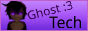 a shark with "ghost :3" written to the right
